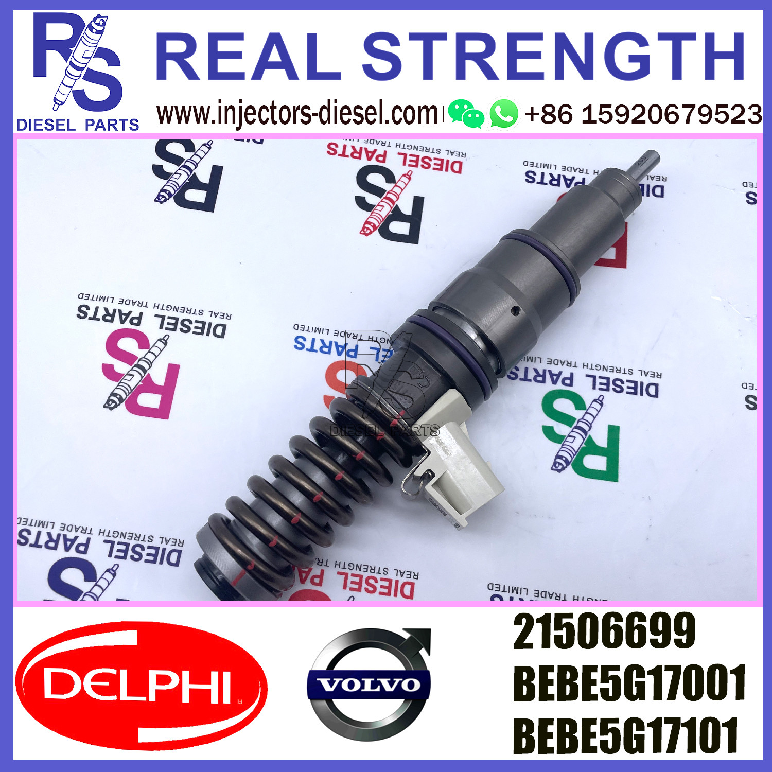 DELPHI 4pin injector 21506699 Diesel pump Injector V-O-L-V 21506699 BEBE5G17001 BEBE5G17101 E3.4 for V-O-L-V MD16 P3622