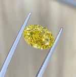 10 Mohs VVS-VS Oval Lab Created Canary Diamond IGI Certified