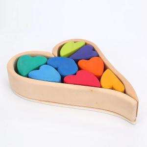 Quality Nordic Jenga Wooden Rainbow Stacking Natural Wooden Building Blocks wholesale