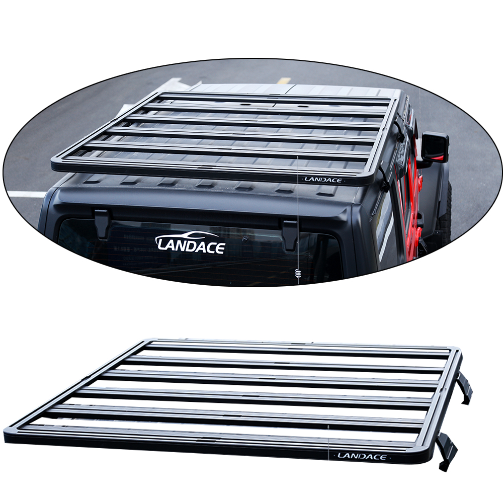 28kg Black Aluminium Alloy Car Roof Rack for Jeep Wrangler JL Off Road 4X4 Accessories