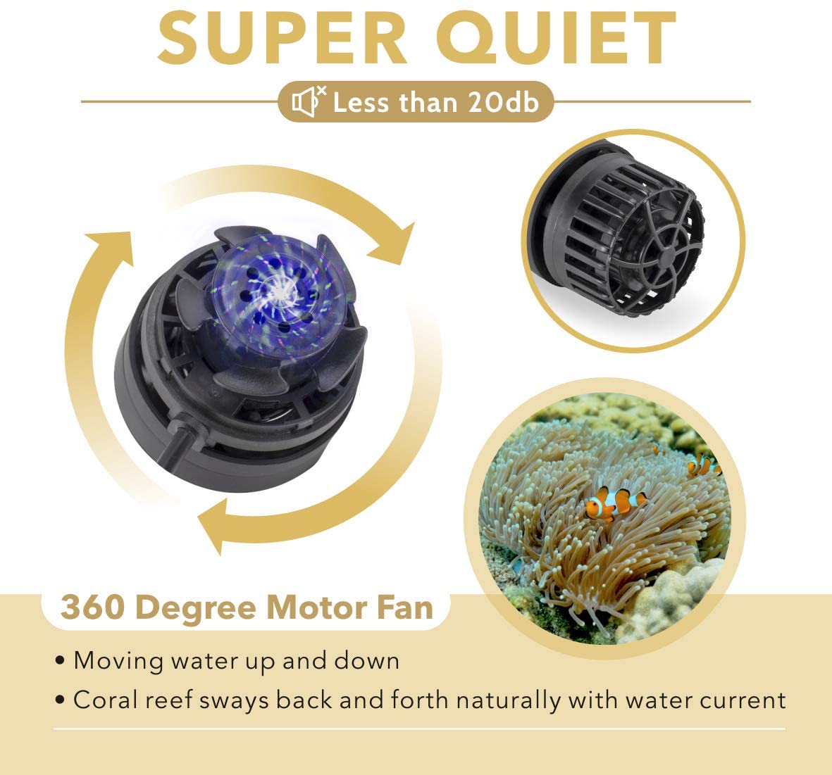 Hygger DC12V 14W Submersible Aquarium Wave Maker