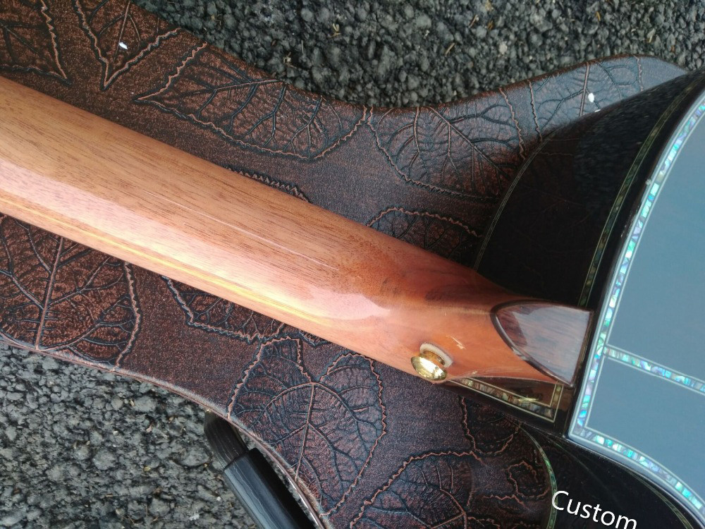 AAA all solid wood custom guitar handmade GRAND cutaway professional acoustic electric guitar