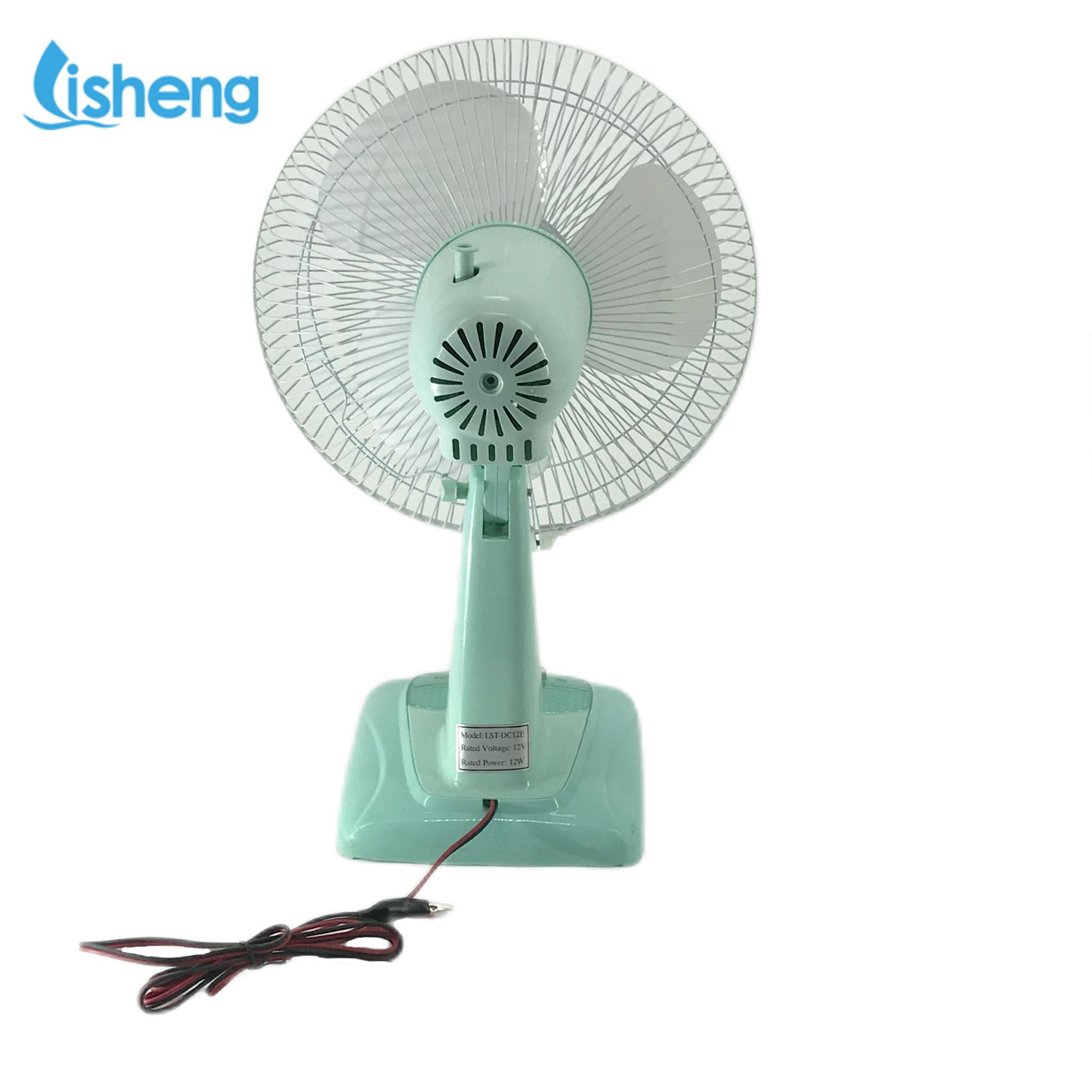 Energy Saving Rechargeable Table Fan 12 Inch DC Solar 12V 13W