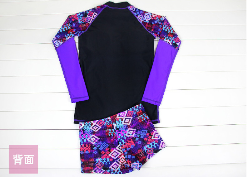 2019 UV Protection Swimming suit for women long sleeve and legs swimwear shorts pants set beach surf clothes swimsuit