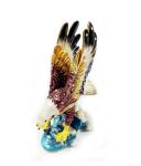 Eagle birds design jeweled enamel trinket box eagle bird enamel trinket boxes
