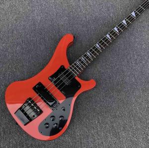 Quality Red 4 strings Ricken 4003 Bass guitar,Rosewood fingerboard Black pick guard and hardware Rick Electric bass wholesale