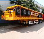 1840mm Tread Flatbed Semi Trailer Heavy Mechanical Suspension For Container
