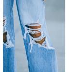 custom jeans pant straight fit Pants for Women