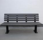 Street Patio Outdoor Recycled Plastic Benches With Sandblasting Powder Coating