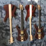 Custom Grand Rickenbacker Style 4 Strings Neck Through Body Electric Bass Guitar