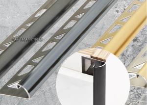 China Stainless Steel Quarter Round Tile Edging Trim Mirror Black 9mm 10mm 12mm on sale