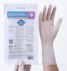 Quality Skin Friendly Medical Exam Gloves , Lightweight Soft Sterile Latex Gloves wholesale