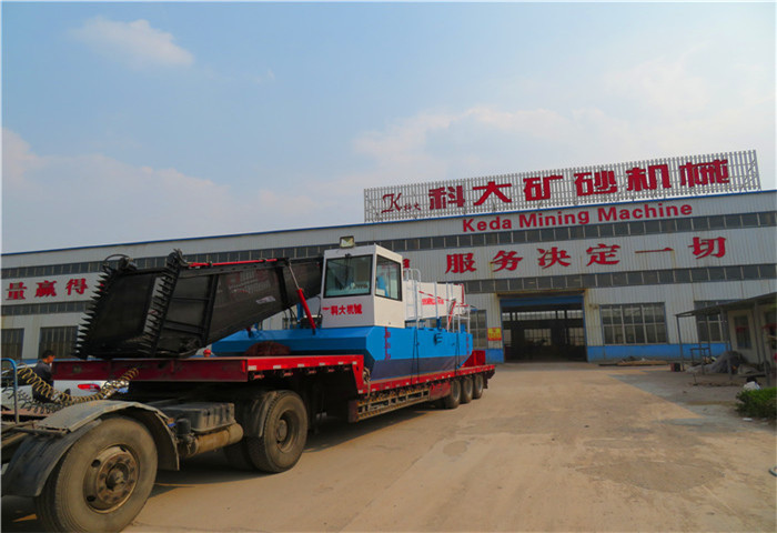 Hydraulic River 4000M/H Trash Skimmer Machines With Storage Bin