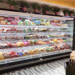 R404a Open Front Display Fridge For Vegetable Dairy And Beverage