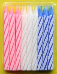 Quality Muti Colored unusual 18ct Spiral Birthday Candles wholesale