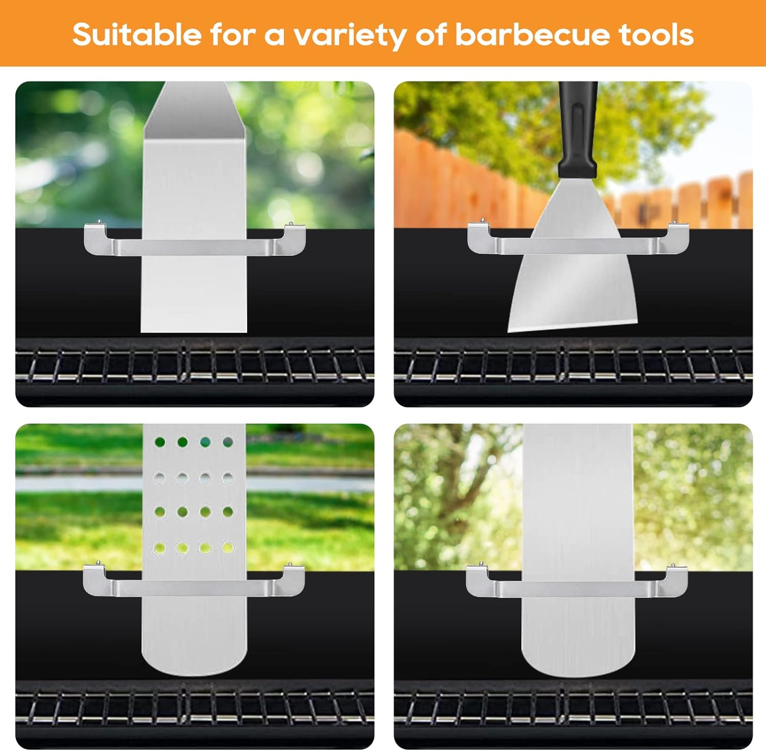 High Carbon Steel Griddle Spatula Holder Perfect for Blackstone Griddle Outdoor Grilling