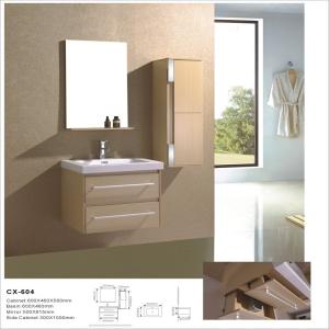 Quality Wall Mounted Hangin Bathroom PVC Vanity Cabinets with Side Cabinet wholesale