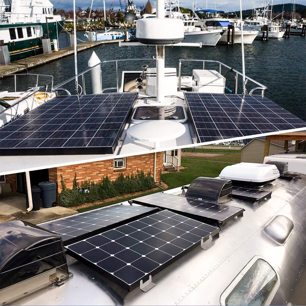 Powder Coating Solar Panels Mounting Z Brackets Mounts Kit for RV Boat Off Grid Roof