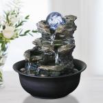 Rock Mountain Indoor With Glass Ball Polyresin Home Interiors Decoration Living
