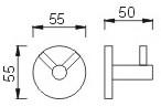 Wall Mounted Towel Robe Hook Bathroom Metal SUS304 Shelf