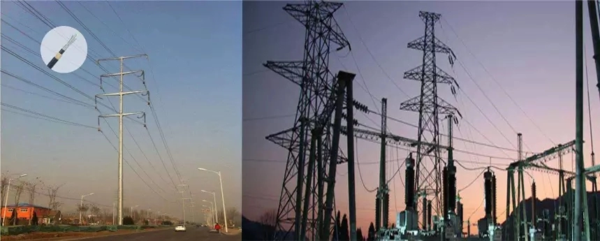 6 Core Single Mode Fiber Optic Cable Outdoor Overhead Aerial Dielectric Adss