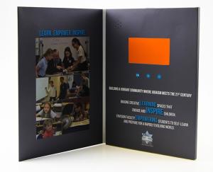 China Lcd brochures 7 inch paper business card lcd video invitation/lcd greeting card/video brochure on sale