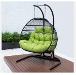 Office Building Easy Collapsible Modern Green Cushions Double Seater Stand