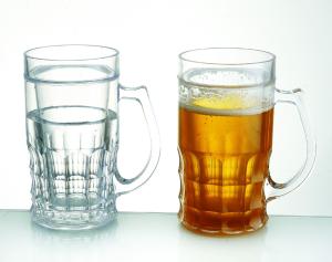 Quality 450ml Plastic beer mug/frosty mug/Ice Tankard wholesale