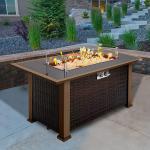 2 Inch Hammered Bronze Aluminum Propane Outdoor Natural Gas Firepit For Garden