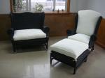 European Style Hand-Woven Outdoor Rattan Sofa Chair For Balcony