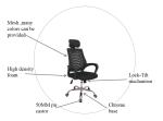 Mesh Multifunctional Rotary Office Chair House Hold Facade Front Desk Chair