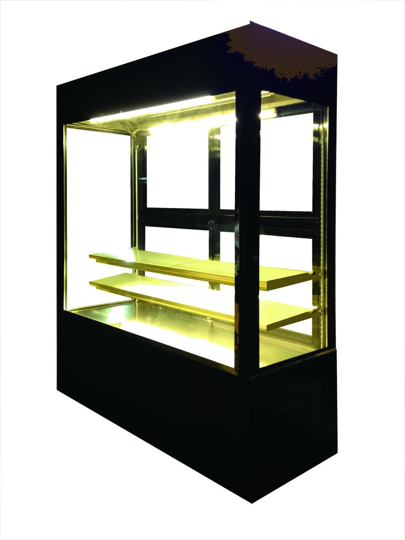Supermarket Mini Two Layers Cake Display Freezer Dual Temperature For Shop