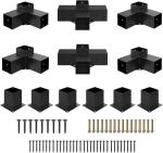 4 Pack Black Rust Proof Patio Brackets For Pergola