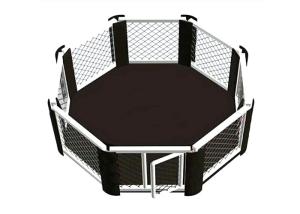 Quality Octagon / Hexagon Mma Rings And Cages , Mma Floor Cage With 1/2 Door wholesale