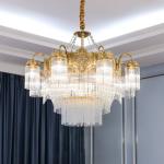 Glass H80cm Hotel Lobby Chandelier
