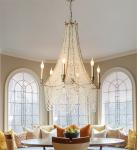 Long chandelier crystal decoration lamp hall lighting villa building spiral