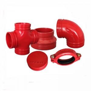 Quality ASTM Water Line 250HB Ductile Iron Grooved Pipe Fittings wholesale