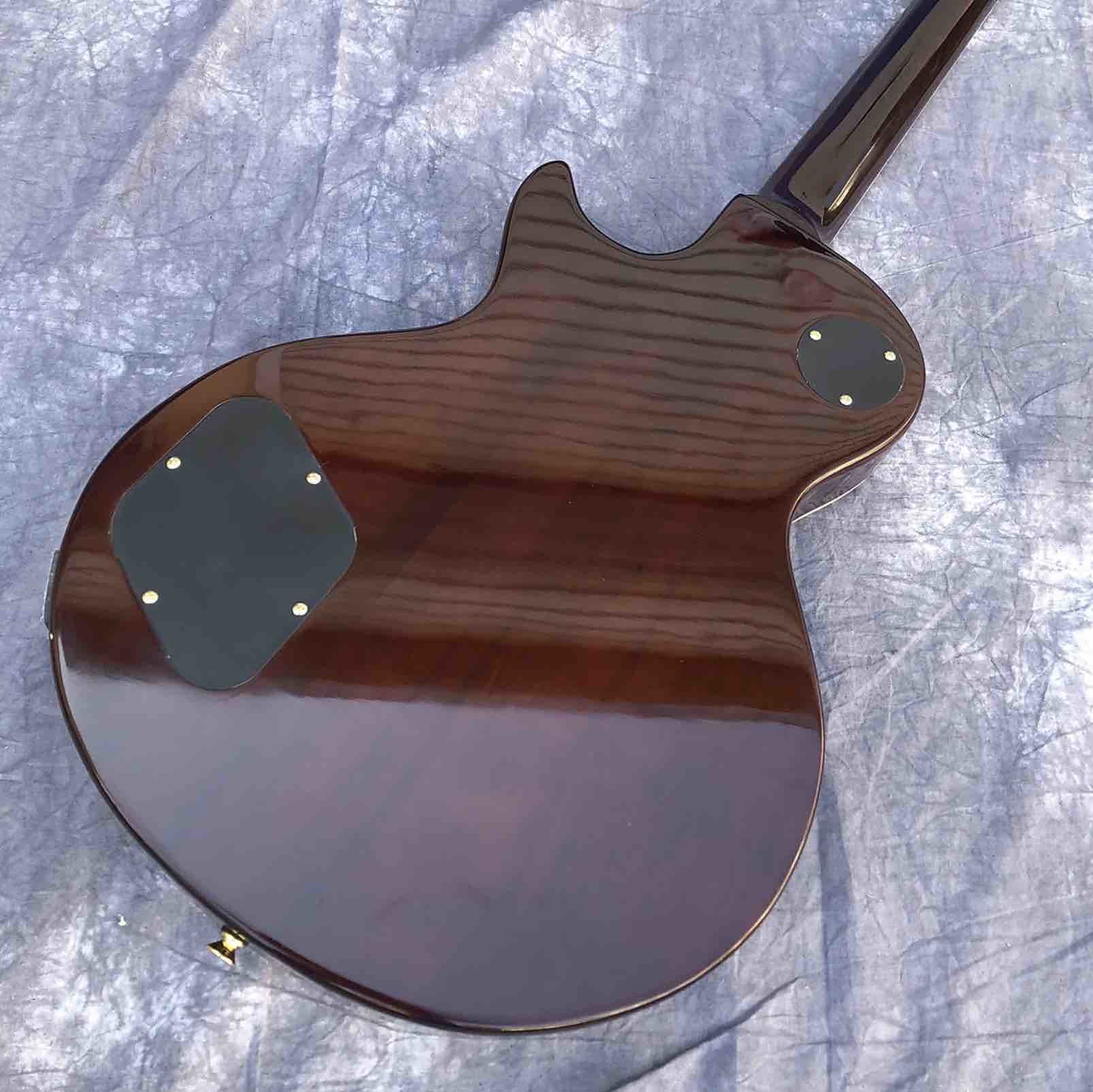 Custom Abalone Veneer top Electric Guitar Flower Inlays Gold Hardware