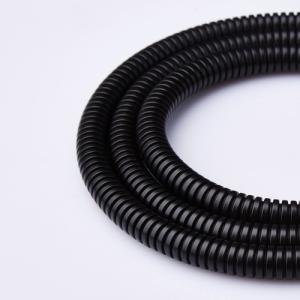 Quality PP Slit Wall Corrugated Loom Tubing , Black Bellows flexible corrugated pipe wholesale