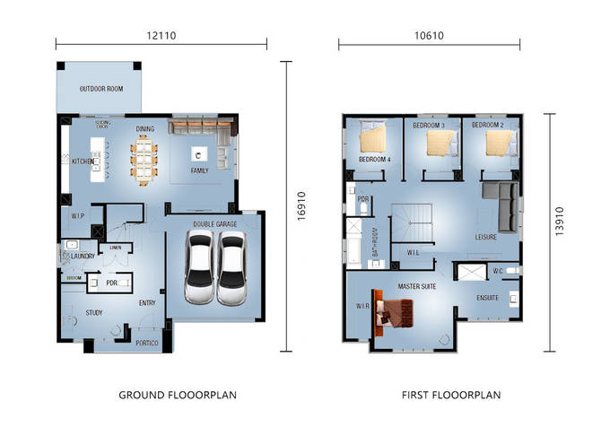 ICC EN-1090 Prefab Houses Luxury Villa Kits With Light Gauge Steel