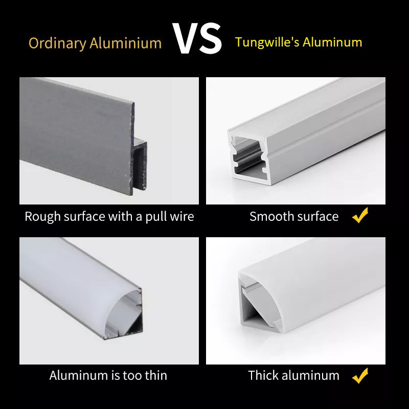V Shape Led Strip Aluminum Profile , Corner Led Aluminum Extrusion Profile