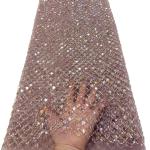 New fashion Wedding Dress Bridal Dress Fabric High Quality white Beaded lace