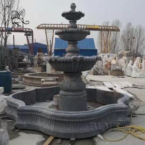 Quality Hand Carved Marble Garden Fountain 3 Tier Large Outdoor Decoration wholesale