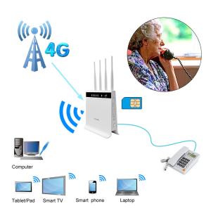 Quality 4 Antennas LTE Router Volte 1200mbps CPE LTE Wireless Router Sim Card Slot wholesale