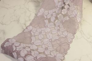 Quality lilac Lingerie Lace Trim symmetric botanical thin Lightweight For Multipurpose wholesale