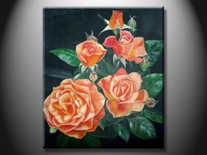 Quality Eco - Friendly Wood Board Landscape Paint Hand made Oil Painting with Flower XSHH107 wholesale