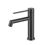 SUS304 Stainless Steel Single Hole Single Handle Basin Mixer In Matte Black Grey