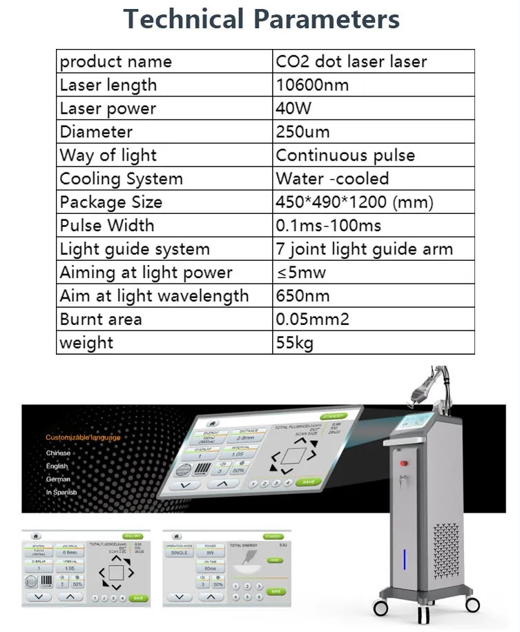 RF Fractional CO2 Laser For Stretch Marks Scar Removal Vaginal Tightening Machine