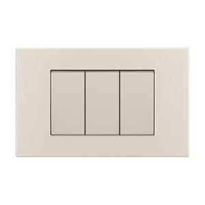 Quality PC Plastic 3 Gang 1 Way Switch 110 - 250V 10 / 15A Over Current Protection wholesale