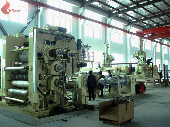Ø 230mm - 910mm 4 Roll rubber calendering machine For Sheet And Fabric Making